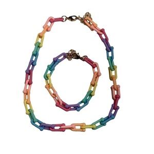 Rainbow chain necklace